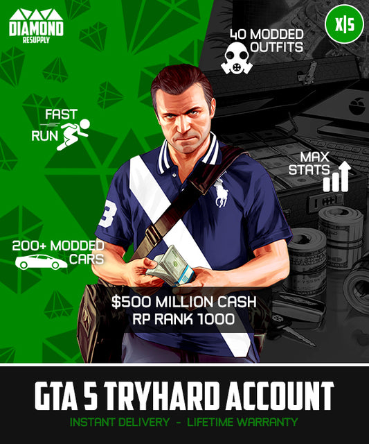 GTA 5 Modded Account - Tryhard (Series X|S)